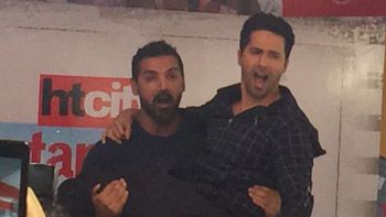 Watch latest Video & Pics: Dishoom stars Varun and John at the promotions!