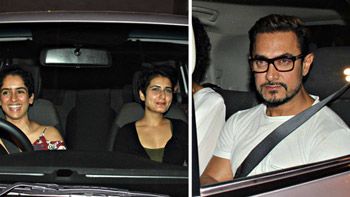 Watch Video & Pics: Aamir Khan attends the first screening of Dangal with star cast!