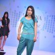 Mona Singh walks the ramp during the launch of Tangerine Home Couture