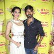 Sonam Kapoor and Dhanush at film RAANJHANAA music launch at Radio Mirchi FM Studios in Mumbai