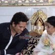Singer Lata Mangeshkar & Sachin Tendulkar meet MNS leader Raj Thackeray on MNS Anniversary