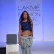 Monica Dogra walks the ramp for Morarka Arts show at LFW Summer Resort 2014