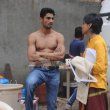 Stars on the sets of bilingual film 'Auroni Taukhon' (Tryst with Destiny)