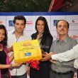 Neha Dhupia, Aditi Sharma, Divyendu Sharma at the launch of India's first Braille & Audio Menu