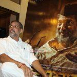 Nana Patekar with son Malhar and his wife at the trailer launch of his upcoming Marathi film 'Natasamrat'