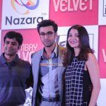 Ranbir Kapoor and Anushka Sharma at the launch of Bombay Velvet - The Game by Nazara Games