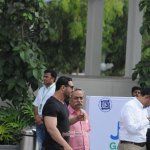 John Abraham, Abhishek Bachchan, Ranbir Kapoor, Amitabh Bachchan among other Celebs with CM Devendra Fadnavis at the opening football match at JIO Garden