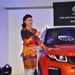 Jacqueline Fernandez at the launch of the new Range Rover Evoque at the Jaguar Land Rover showroom