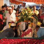 Nana Patekar with son Malhar Patekar at their residence Ganpati Visarjan