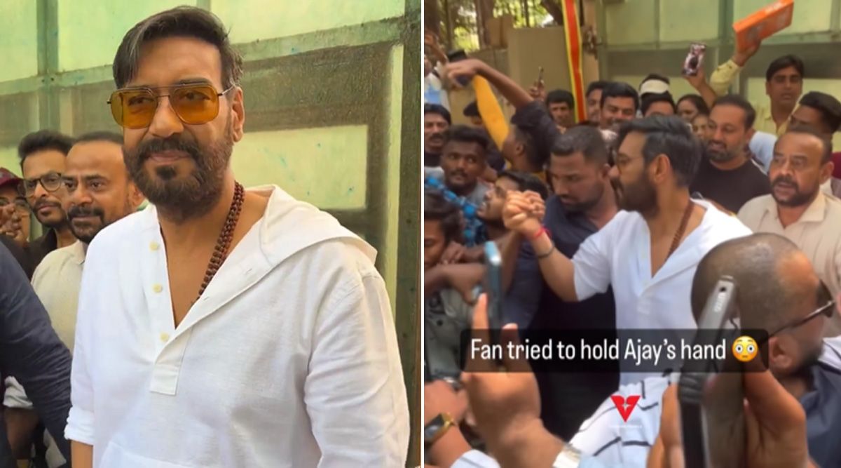 Ajay Devgn Birthday Celebration: Actor JERKS OFF A Fan’s Hand As He Tries To Touch Him (Watch Video)