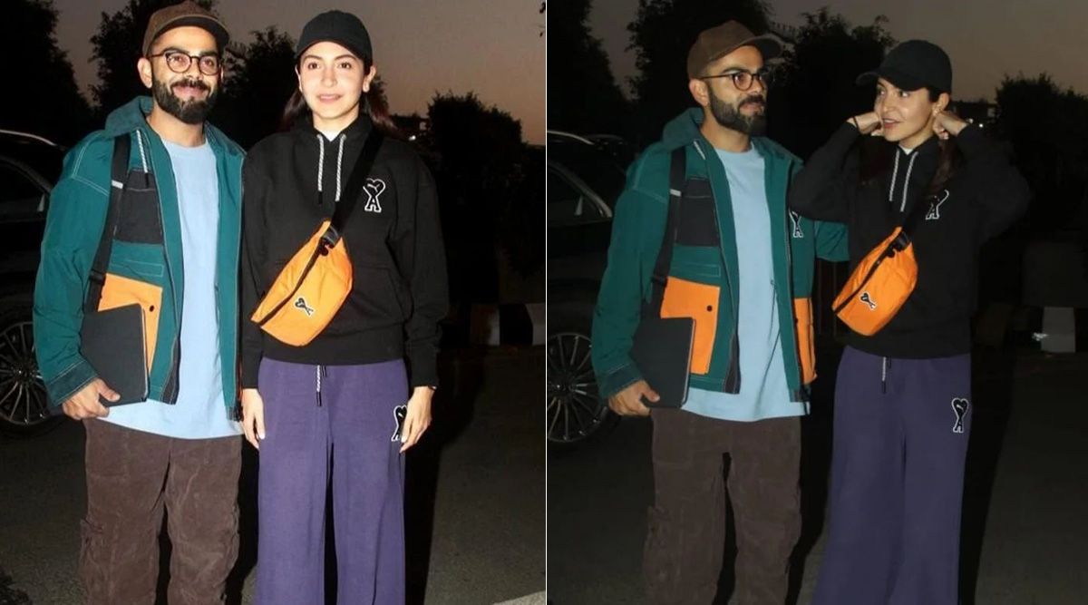 Anushka Sharma-Virat Kohli's Comfy Colourful Airport Looks Win