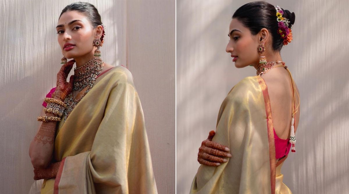 Athiya Shetty in Kancheepuram silk saree, totally SIX YARDS OF SHEER ELEGANCE; Details inside!