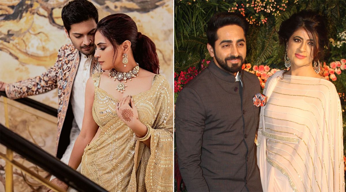 Richa Chadha and Ali Fazal receive congratulations from Ayushmann Khurrana and Tahira Kashyap on their wedding day