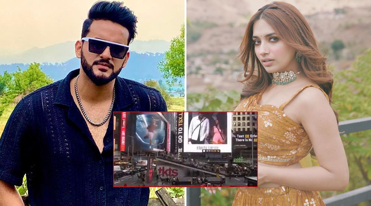 Bigg Boss OTT 2 Contestants Abhishek Malhan And Jiya Shankar’s Video At Times Square Goes VIRAL; Fans Await For AbhiYa’s New Project (Watch Video)