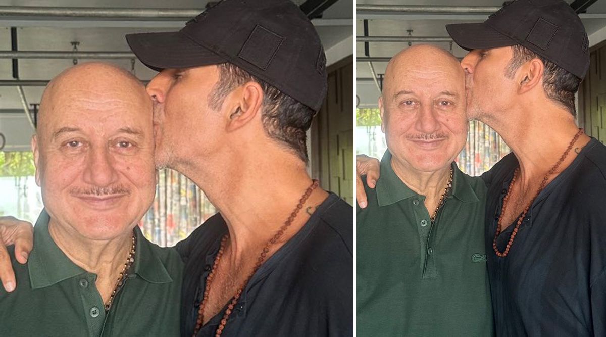 Aww! Akshay Kumar Kisses Anupam Kher’s Forehead As They Reunite (View Pic)