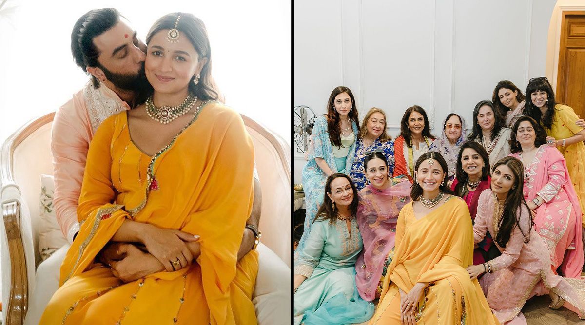 Mom-to-be Alia Bhatt glows at her baby shower in a yellow Anarkali set by Raji Ramniq