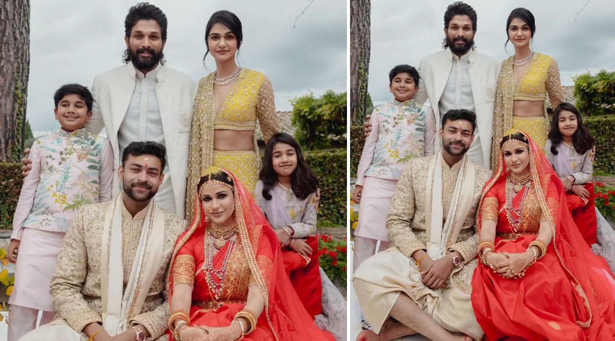 Allu Arjun And Wife Sneha Reddy Pose With Newlyweds Varun Tej And Lavanya Tripathi! (View Post)