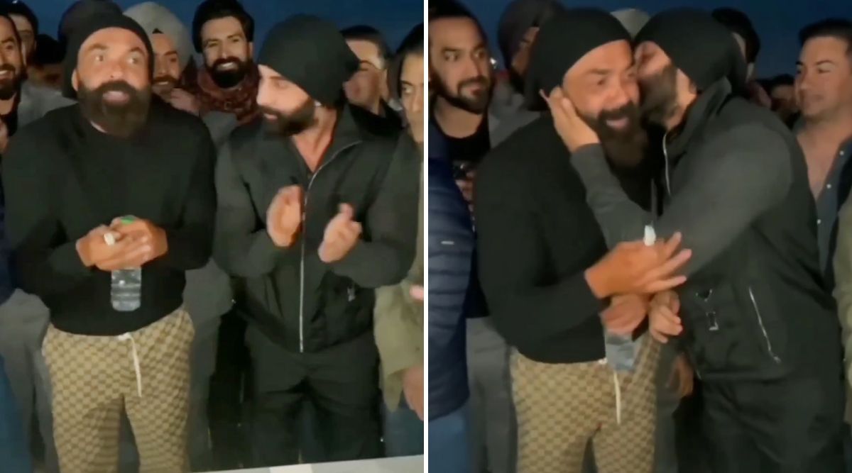 Animal Wrap Up: BROMANCE ALERT! Ranbir Kapoor Showers Kisses On Bobby Deol As Shoot Culminates (Watch Video)