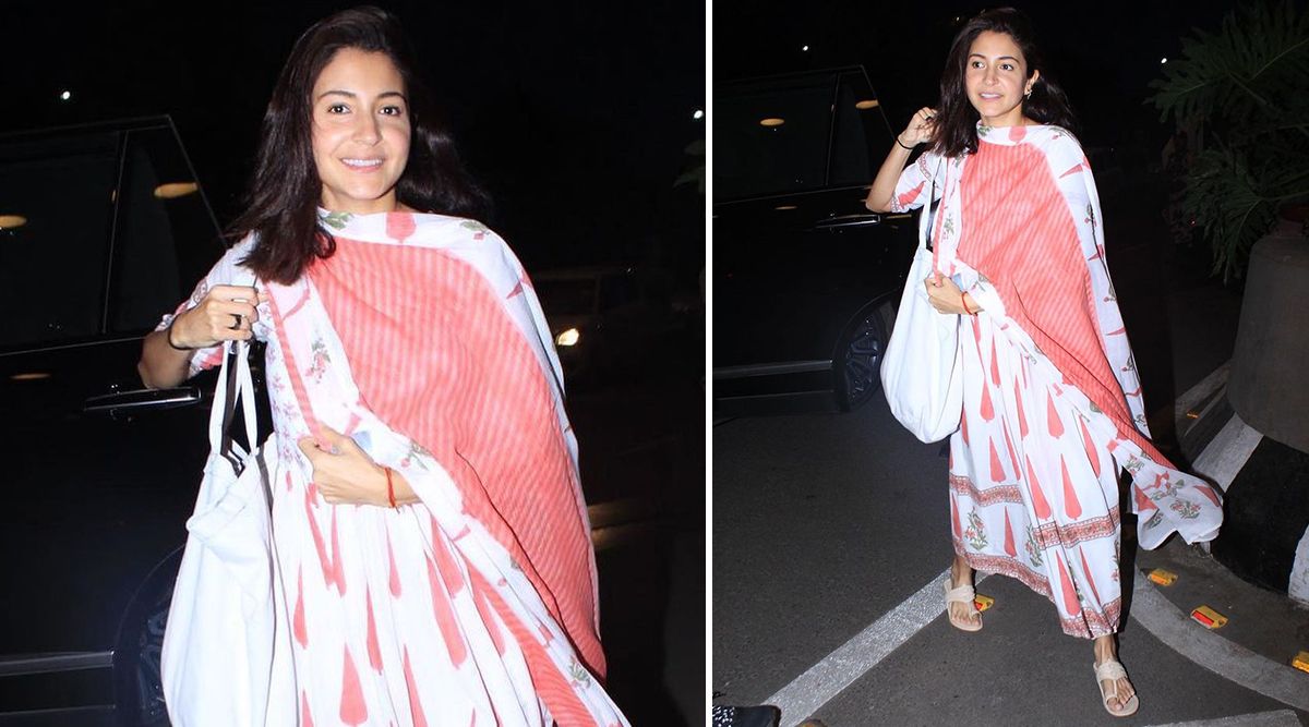 Anushka Sharma Wins Hearts As She Arrives At Mumbai Airport In White And Peach Salwar Suit (Watch Video)