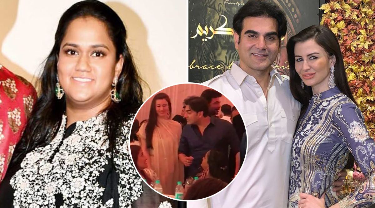 THROWBACK: Arpita Khan Sharma Asked Arbaaz Khan’s Girlfriend Giorgia Andriani To Hide Her Cleav*ga Pulling Her Dupatta Down At Baba Siddiqui Iftaar Party 2019