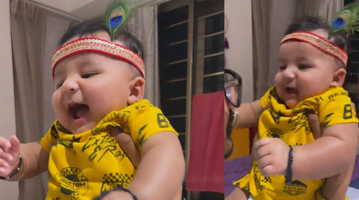 Bharti Singh and Haarsh Limbachiyaa dress up their son Laksh as Krishna on the occasion of Janmashtami