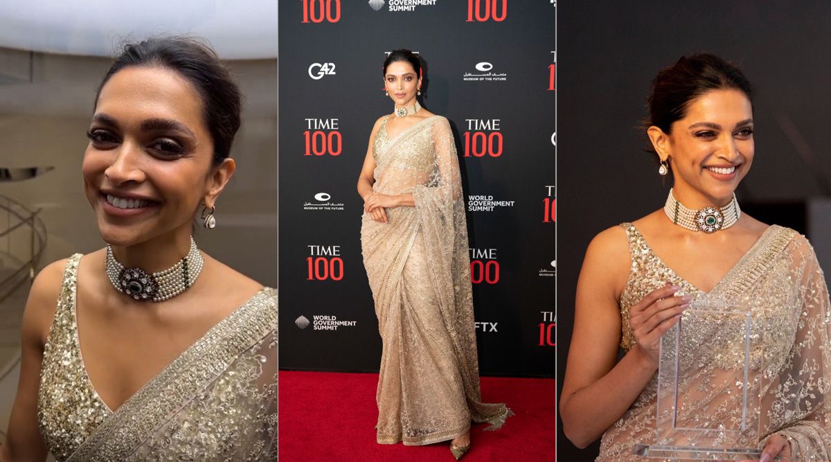 Deepika Padukone attends the TIME100 Impact Awards with her husband Ranveer Singh