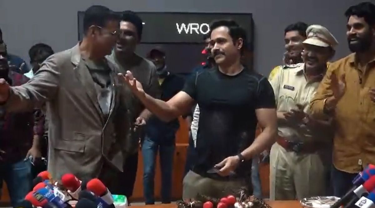 Emraan Hashmi celebrates his birthday on sets of his upcoming film Selfiee with Akshay Kumar