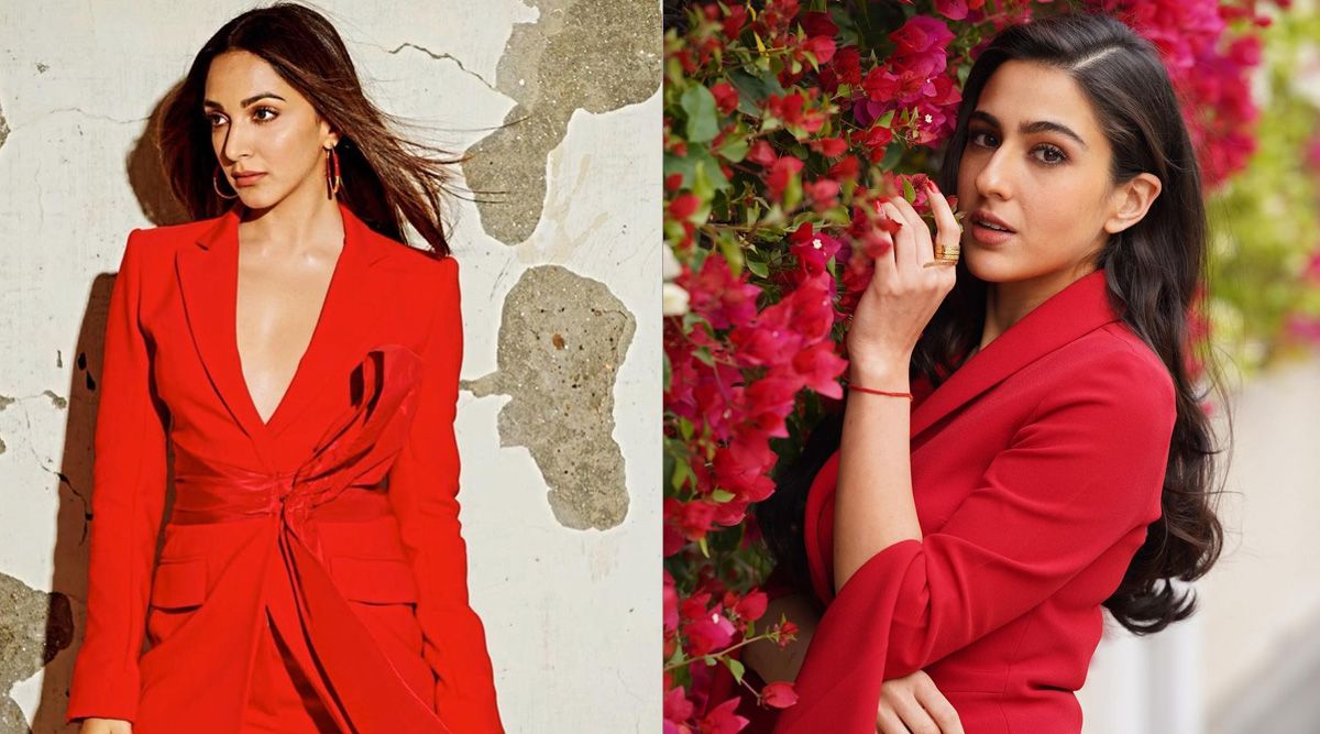 Fashion faceoff: Who wore the red pantsuit better? Sara Ali Khan or Kiara Advani