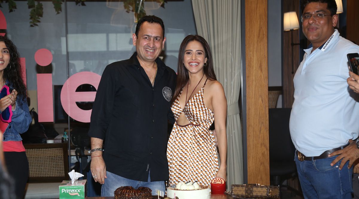 Janhit Mein Jaari actress Nushrratt Bharuccha’s birthday celebration at Bhanushali Studios in Bandra