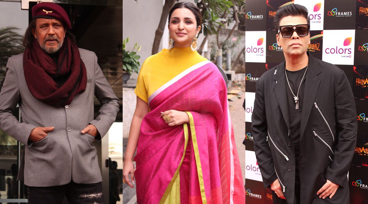 Mithun Chakraborty, Parineeti Chopra, and Karan Johar spotted at Prime Focus studios in Mumbai