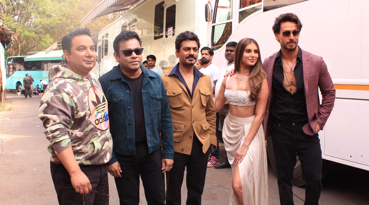 AR Rahman,Tiger Shroff, Tara Sutaria, and Nawazuddin Siddiqui spotted at Film City