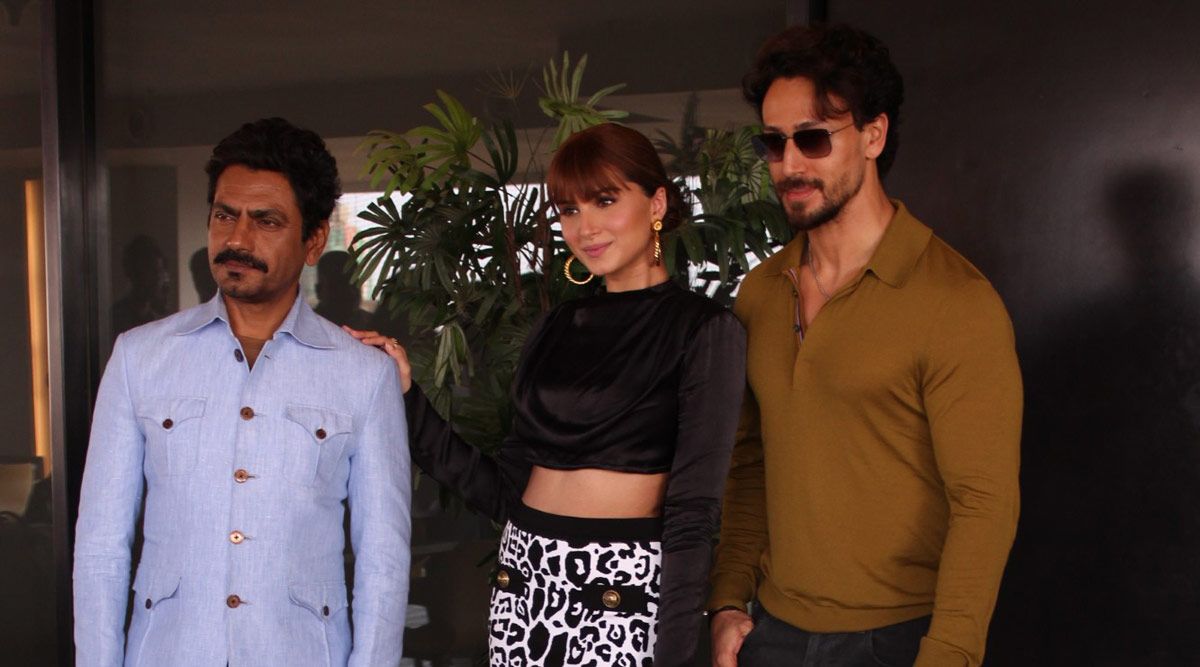 Tiger Shroff, Nawazuddin Siddiqui, and Tara Sutaria spotted promoting Heropanti 2