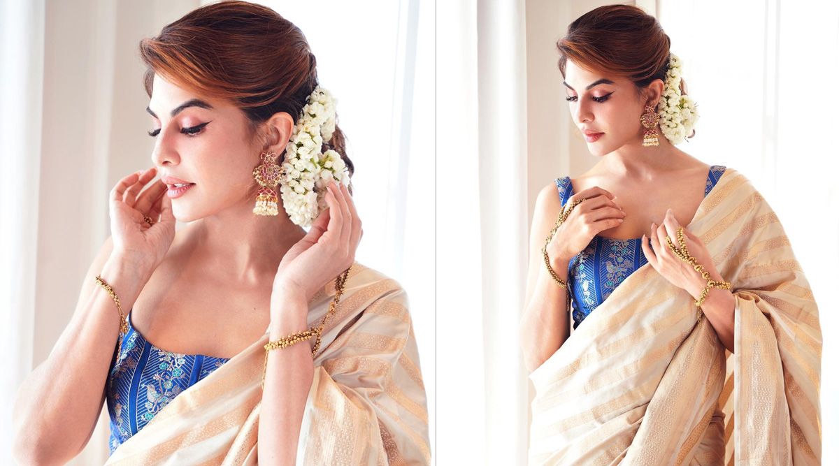 Jacqueline Fernandez looks ethereal in her south Indian look post ‘Ra Ra Rakkamma’ release