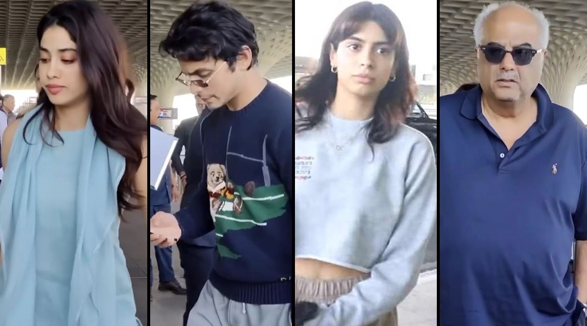 Janhvi Kapoor And ‘Rumoured’ Boyfriend Shikhar Pahariya Jet Off On A Family Trip With Boney And Khushi Kapoor! (Watch Video)