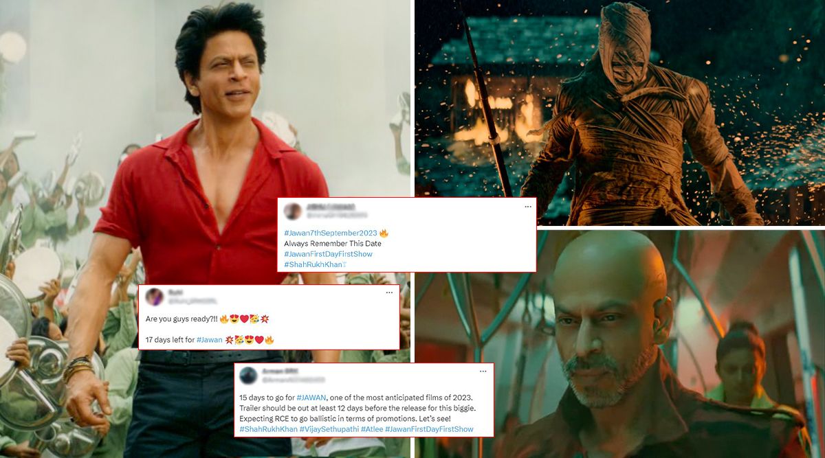 Jawan: Shah Rukh Khan’s Fans Start COUNTDOWN On Social Media Ahead Of The Movie Release; Trends #JawanFirstDayFirstShow (View Tweets)