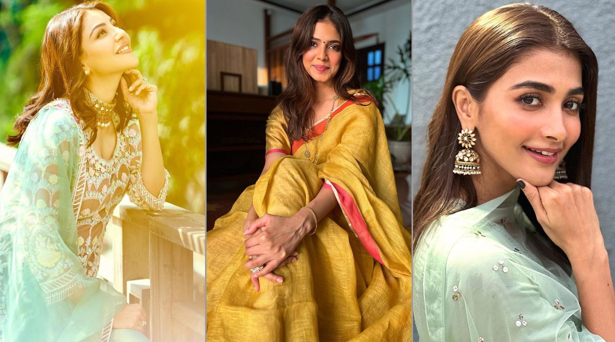 Pongal Vibes: Kajal Aggarwal, Malvika Mohanan and Pooja Hegde look ethereal in ethnic wear