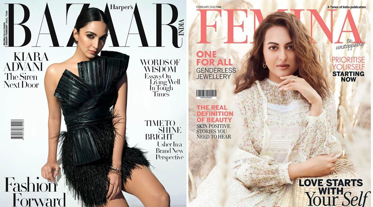 Kiara Advani and Sonakshi shine bright on Harper's Bazaar and Femina Magazine covers