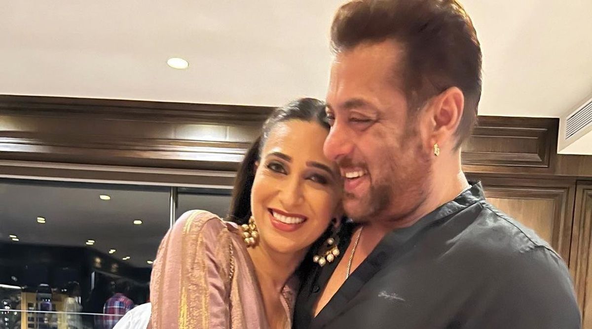 Karisma Kapoor gives Salman Khan a warm hug and calls him her 'bestfriend' at Arpita Khan’s Eid bash