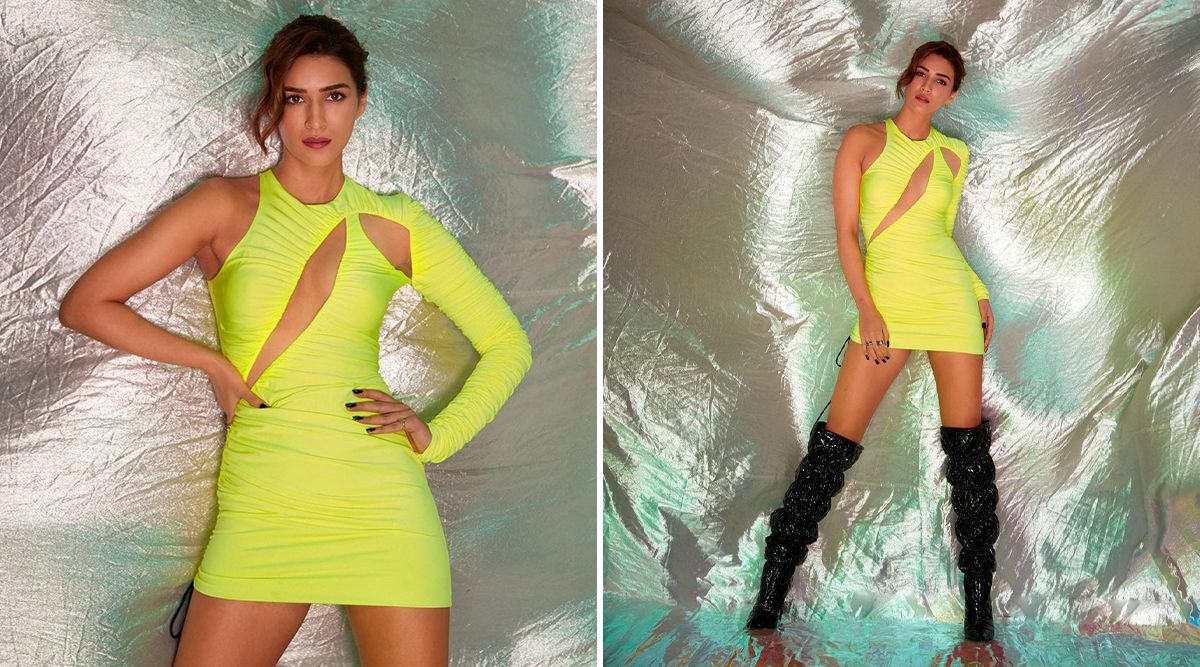 Bhediya star Kriti Sanon spreads neon magic in THIS David Koma dress; Check out her pictures!