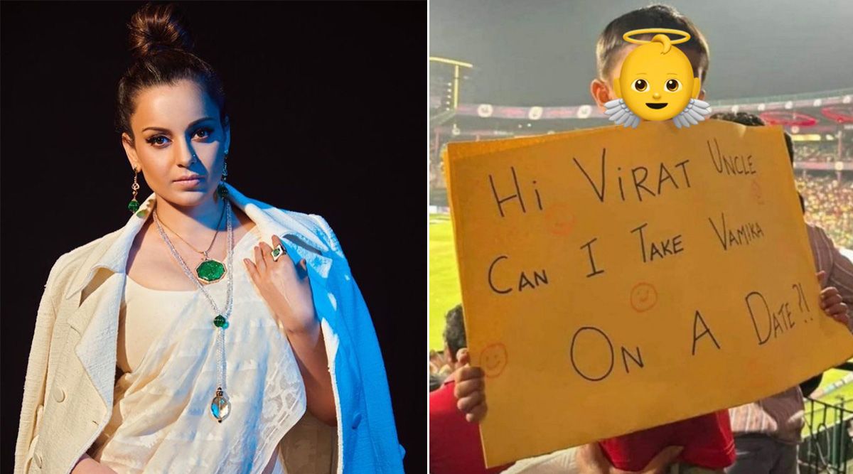 PATHETIC: Kangana Ranaut SLAMS Parents Of Kid Who Holds Placard Asking Virat Kohli's Permission To DATE His Baby Girl Vamika! (Details Inside)