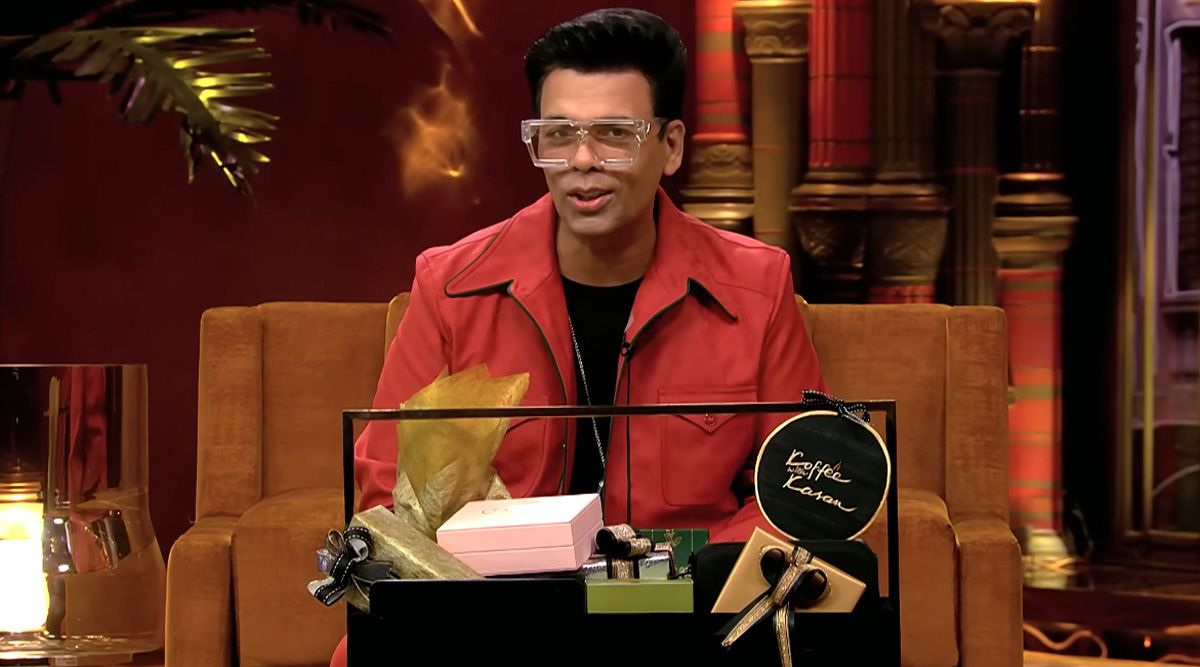 Finally revealing his Koffee hamper, Karan Johar shows off his pricey speakers and phone. Watch