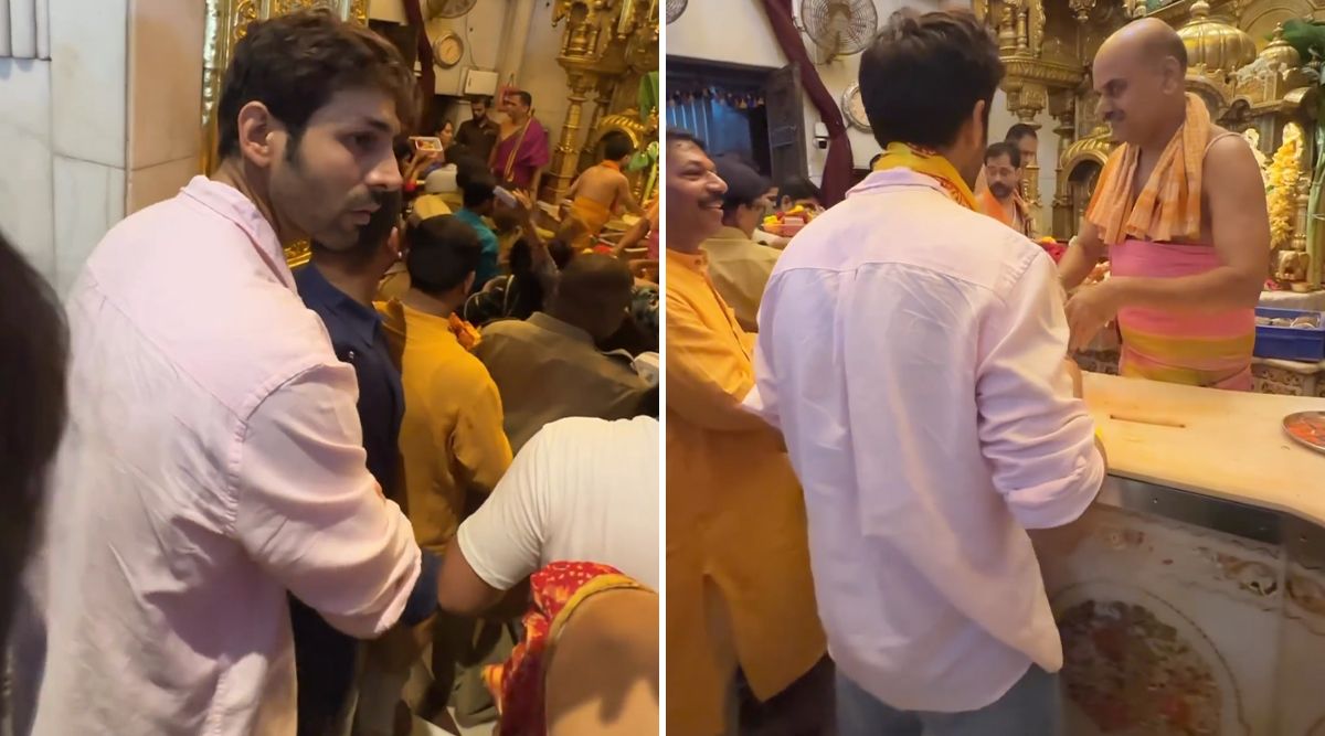 SatyaPrem Ki Katha: Kartik Aaryan Seeks Bappa’s Blessing At Siddhivinayak Temple As His Film Hits The Theatres (Watch Video)