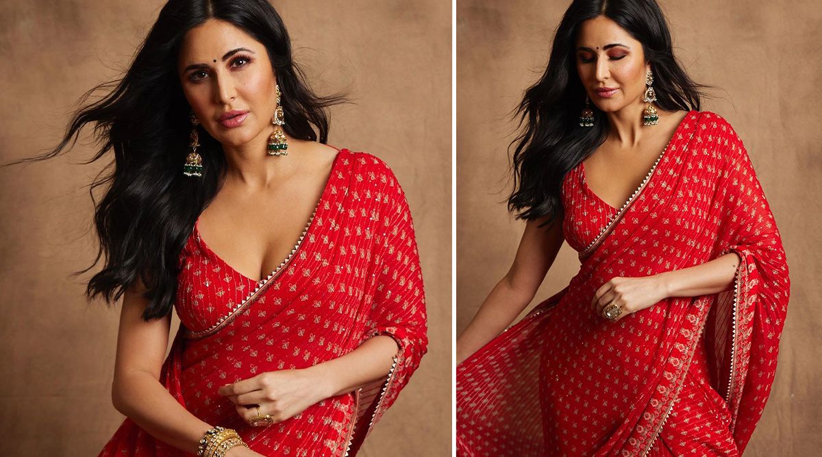 Katrina Kaif stuns in a red gharara ensemble by Anita Dongre worth Rs 70k!