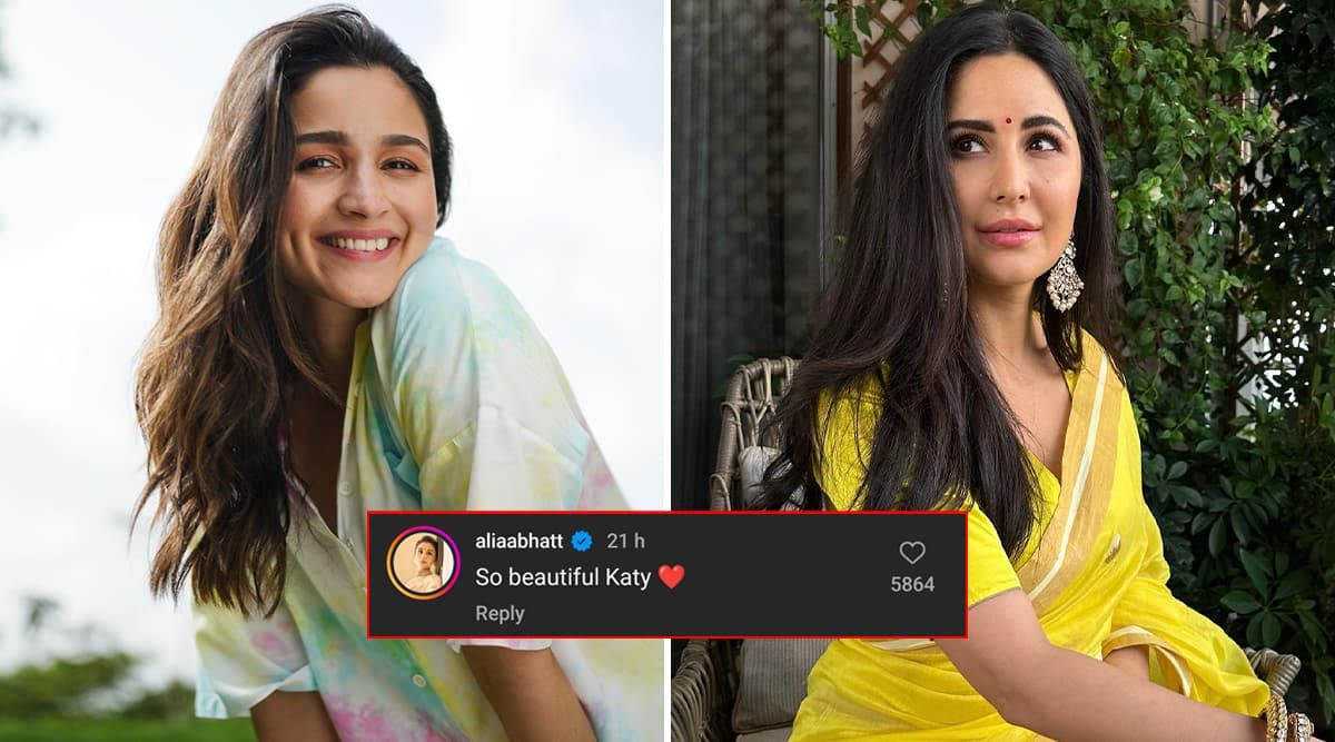 See Alia Bhatt's Comment On Katrina Kaif's Gorgeous Pics In Yellow Saree