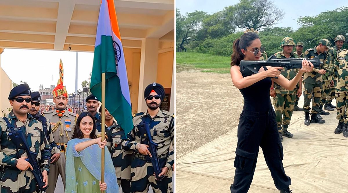 Honoured! Kiara Advani WAVES Indian Flag At Wagah Border; Spent Time With Nation's True Heroes And Tried Her Hands On Shooting! (View PICS)