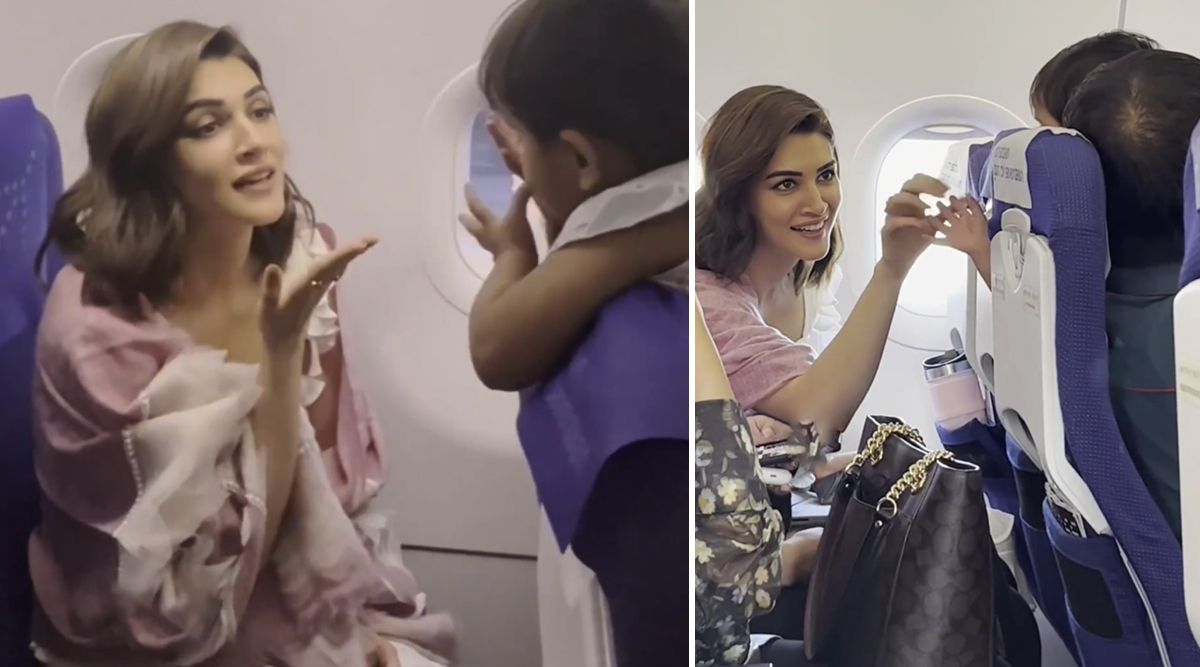 So Cute! Kriti Sanon Travels In Economy Class; Plays With A Baby During Flight (WATCH VIDEO)