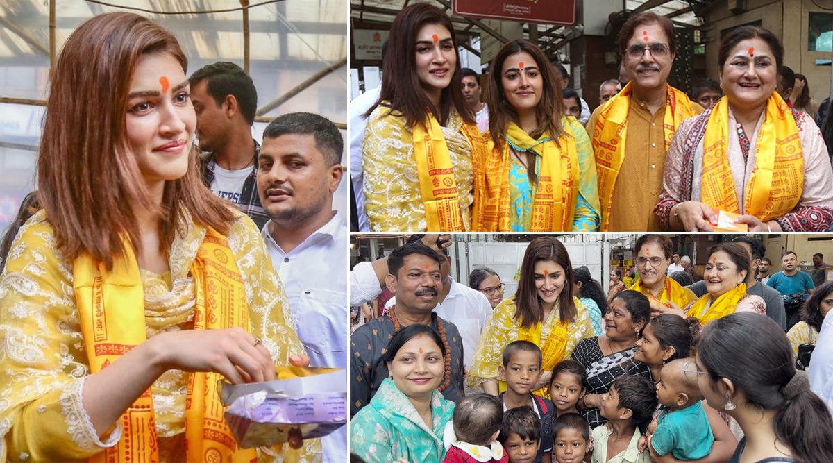 Kriti Sanon Visits Siddhivinayak Temple To Seek Blessings After Winning National Film Award 2023 (Watch Video)