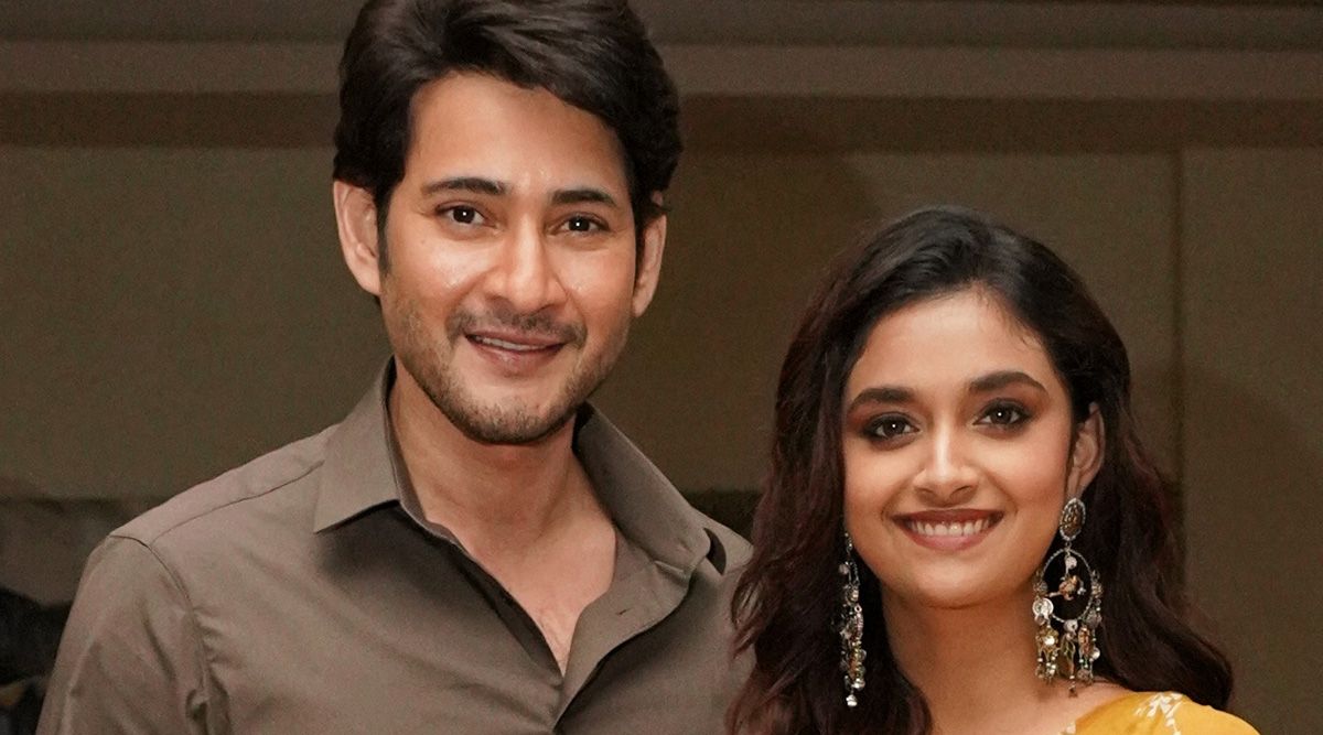 Mahesh Babu, Namrata and Keerthy Suresh attends the Sarkaru Vaari Paata event; Keerthy Suresh defines grace in saree