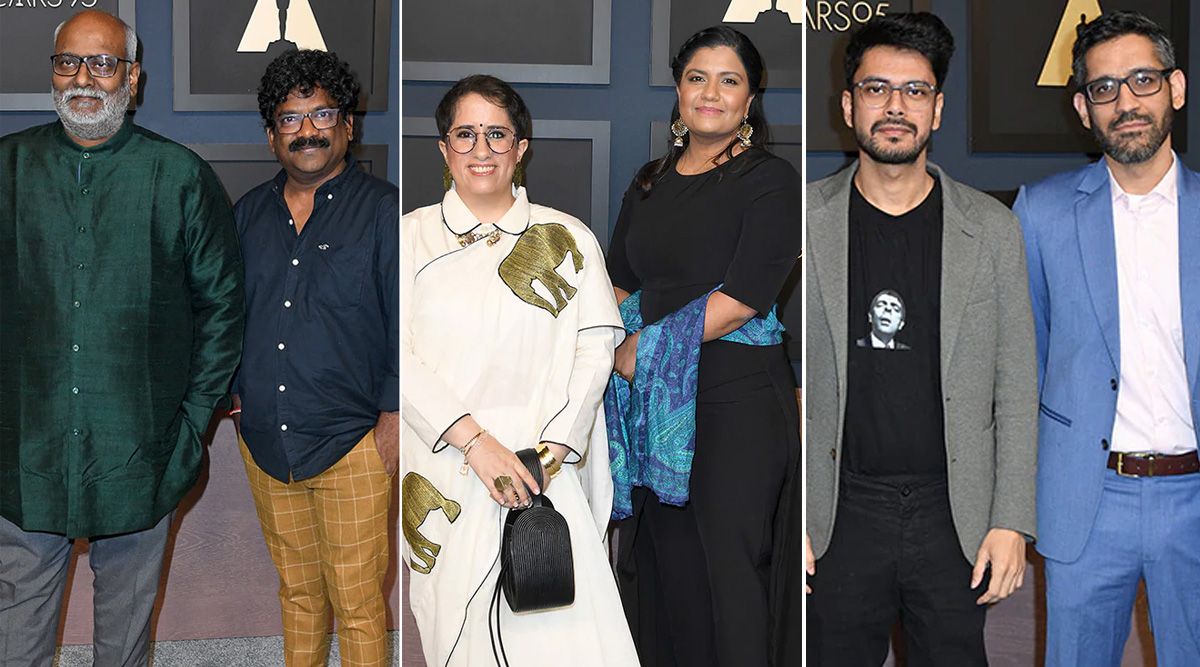 Indian nominees for OSCARS 2023, MM Keeravani, Shaunak Sen, and Guneet Monga attend the nominee’s luncheon