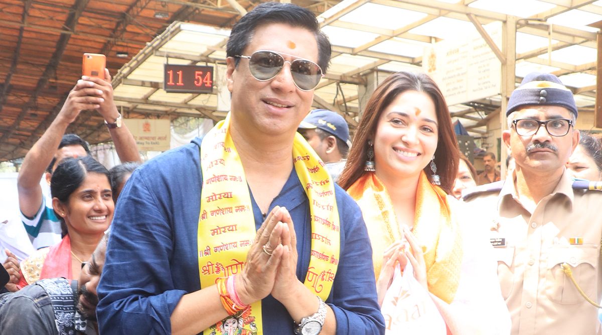 For The Success Of Their Fun Family film Babli Bouncer, Madhur Bhandarkar and Tamannaah Visited Siddhivinayak Temple.